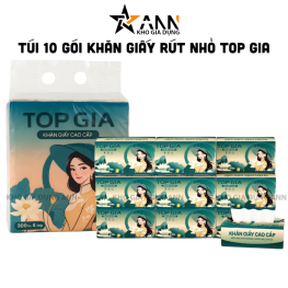 Túi 10 Gói Khăn Giấy Ăn Nhỏ Sắc Việt Top Gia - KGR10