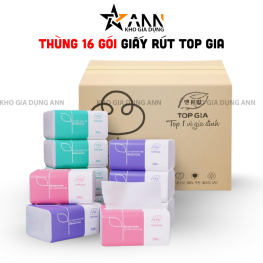 1 Thùng 16 Gói Khăn Giấy Ăn 3 Màu Top Gia Loại Nhỏ - KGR13