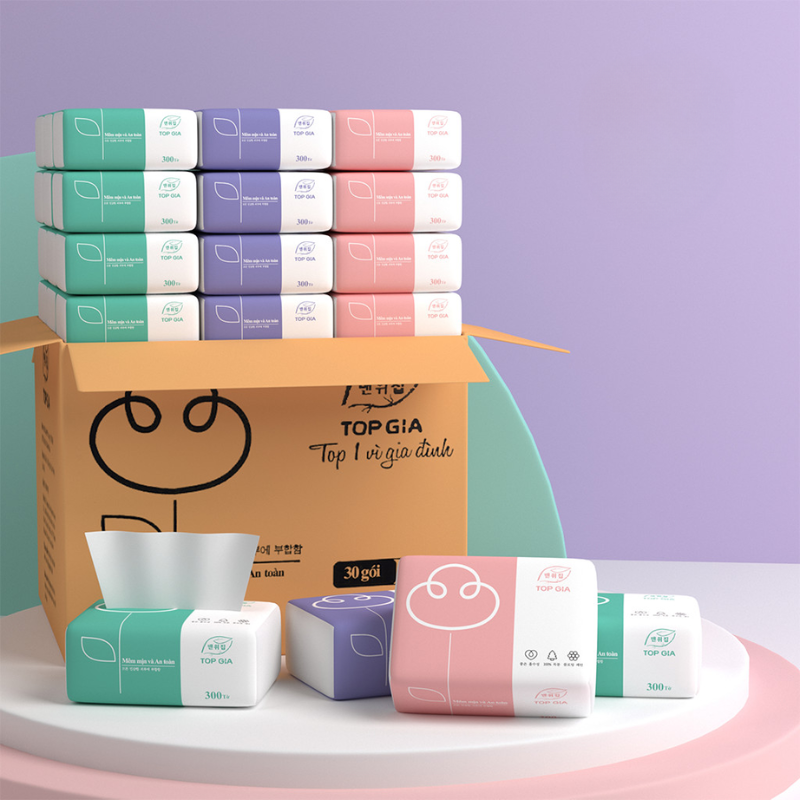 26901_11_20251017093221-1.png 1 Thùng 30 Gói Khăn Giấy Ăn 3 Màu Top Gia Loại Nhỏ - KGR14