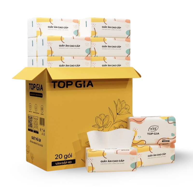 1 Thùng 40 Gói Khăn Giấy Ăn Sắc Màu Top Gia Loại Nhỏ 13 1 Thùng 40 Gói Khăn Giấy Ăn Sắc Màu Top Gia Loại Nhỏ