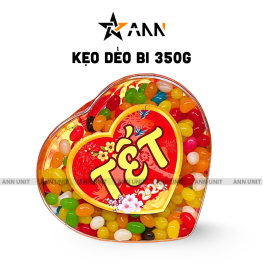 Kẹo Dẻo Bi 350g - Hộp Trái Tim Hộp Quà Tết 2026 - KDBHTT350G