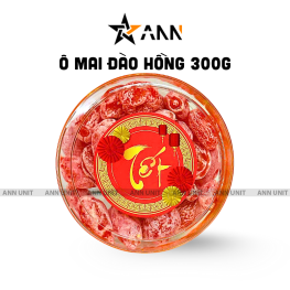 Ô Mai Đào Hồng 300g - Hộp Tròn Nhỏ - OMDHHTN300G