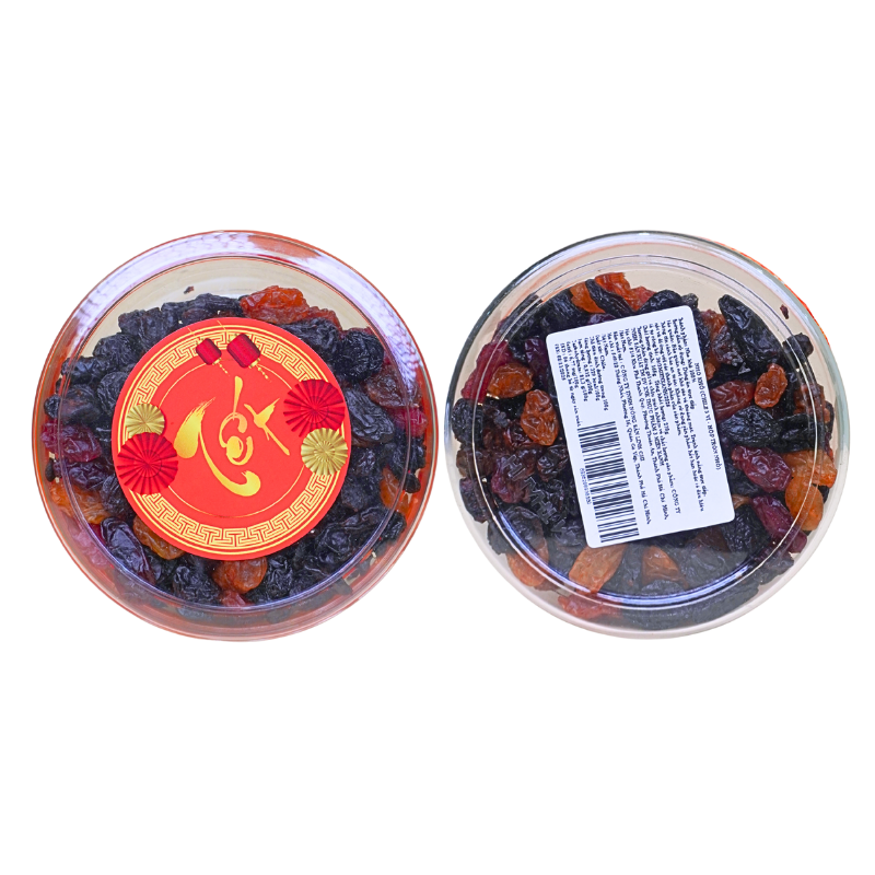 Nho Khô Chile 3 Màu 230g - Hộp Tròn Nhỏ Hộp Quà Tết 2026 6 Nho Khô Chile 3 Màu 230g - Hộp Tròn Nhỏ Hộp Quà Tết 2026