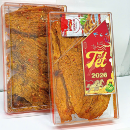 Khô Bò Miếng 400g Hộp Chữ Nhật Lớn - KBMHCNL400G