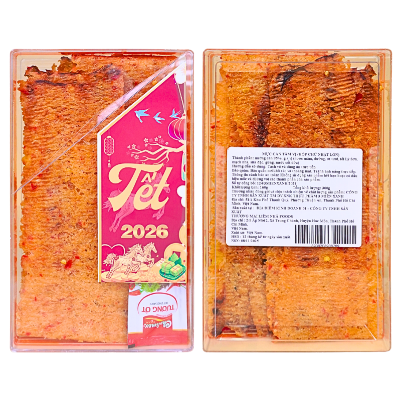 Mực Cán Tẩm Vị 300g - Hộp Chữ Nhật Lớn Hộp Quà Tết 2026 7 Mực Cán Tẩm Vị 300g - Hộp Chữ Nhật Lớn Hộp Quà Tết 2026