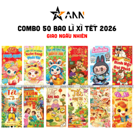 Combo 50 Bao Lì Xì Tết Bính Ngọ 2026 - Giao Mẫu Ngẫu Nhiên - LIXI2026