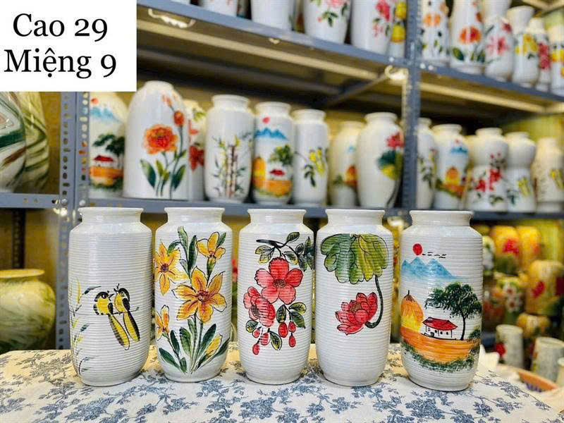 Bảng giá sỉ lọ Hoa Gốm Sứ Nhiều Mẫu Cao 29, miệng 9 2 Bảng giá sỉ lọ Hoa Gốm Sứ Nhiều Mẫu Cao 29, miệng 9