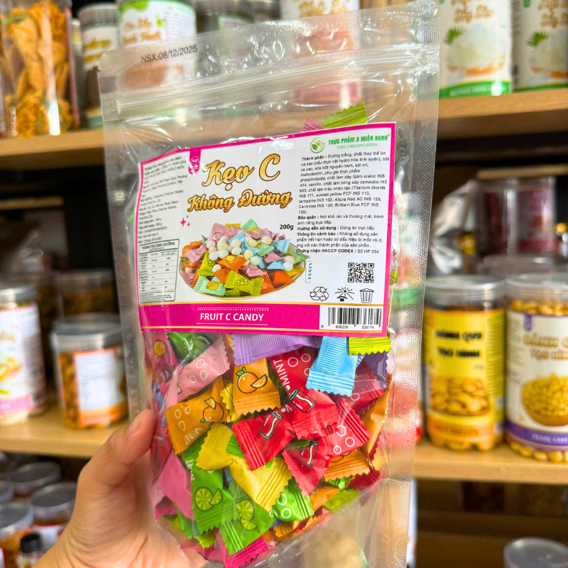 Phân phối kẹo C Không Đường 200g - Túi Zip Trong 5 Phân phối kẹo C Không Đường 200g - Túi Zip Trong