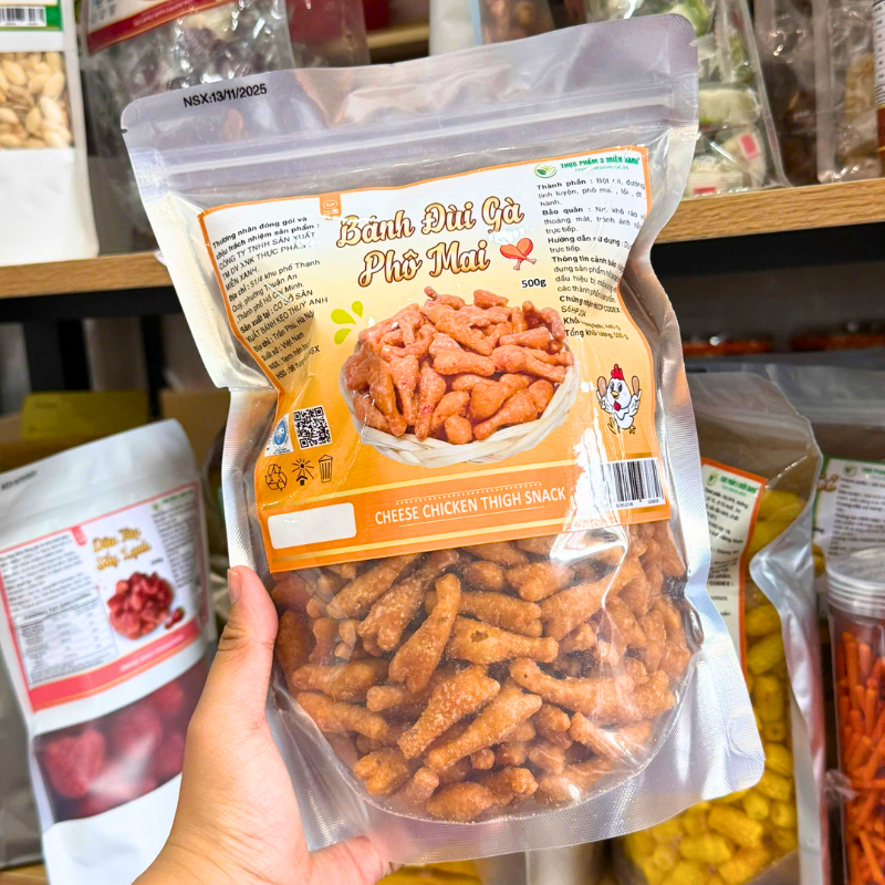 Bánh Đùi Gà Phô Mai 500g Túi Zip Bạc 4 Bánh Đùi Gà Phô Mai 500g Túi Zip Bạc
