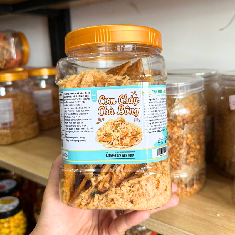 Cơm Cháy Chà Bông Thơm Ngon 500g - Hộp Lớn 6 Cơm Cháy Chà Bông Thơm Ngon 500g - Hộp Lớn