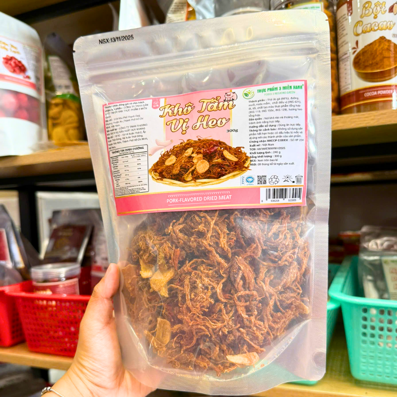 Khô Tẩm Vị Heo 300g - Túi Zip Bạc 4 Khô Tẩm Vị Heo 300g - Túi Zip Bạc