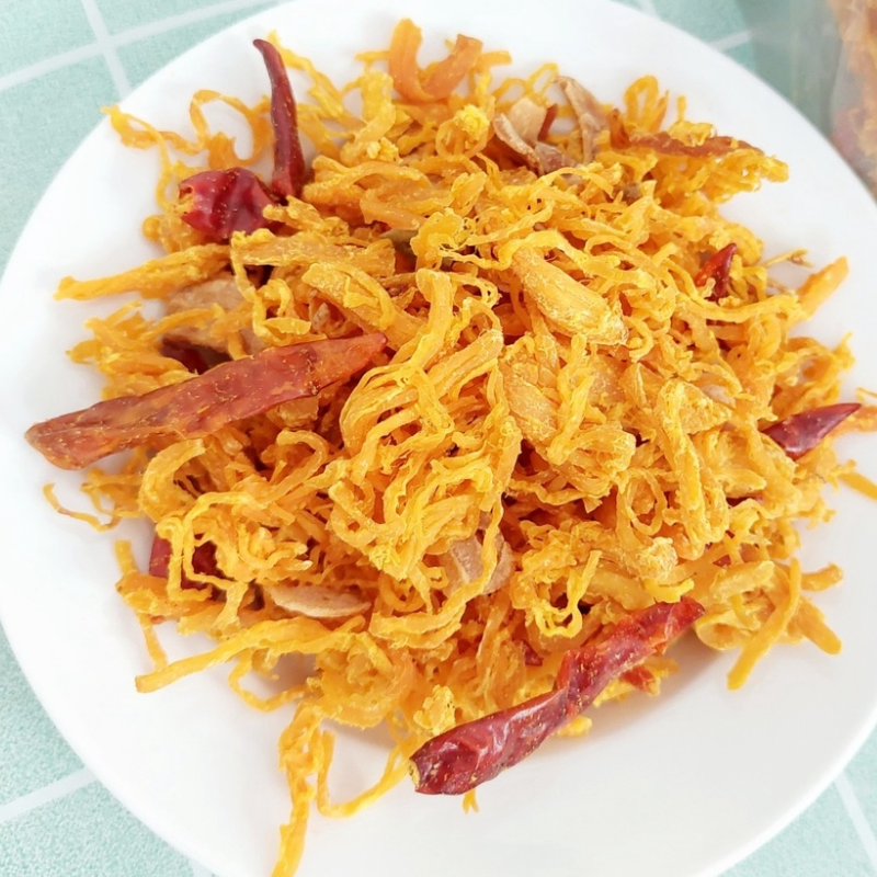 Sỉ khô Gà Bơ Tỏi 300g - Túi Zip Bạc 5 Sỉ khô Gà Bơ Tỏi 300g - Túi Zip Bạc