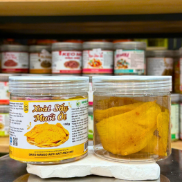 Xoài Sấy Dẻo Muối Ớt Mini 150g - Hộp Pet - XSDMOMHP150G