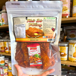 Khô Bò Miếng 300g - Túi Zip Bạc - KHBMING