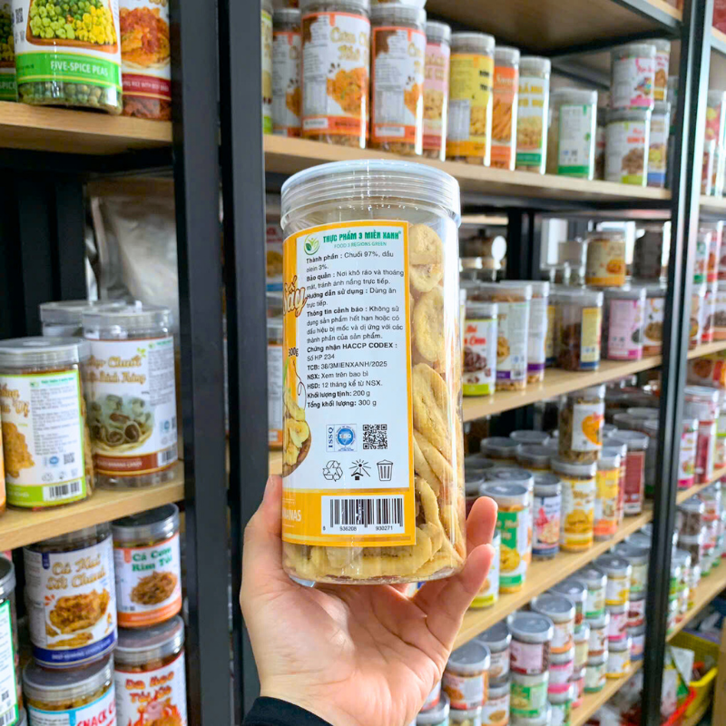 Chuối Sấy Giòn 300g - Hộp Pet 5 Chuối Sấy Giòn 300g - Hộp Pet