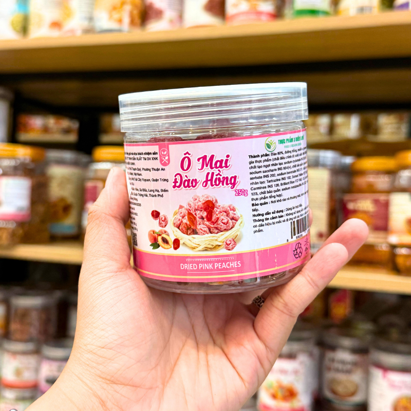 Đánh giá ô Mai Đào Hồng Mini Thơm Ngon 250g - Hộp Pet 7 Đánh giá ô Mai Đào Hồng Mini Thơm Ngon 250g - Hộp Pet