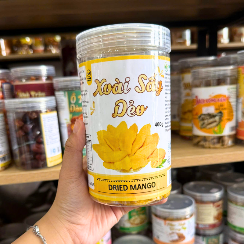 Xoài Sấy Dẻo Nguyên Vị Thơm Ngon 400g - Hũ Pet 5 Xoài Sấy Dẻo Nguyên Vị Thơm Ngon 400g - Hũ Pet