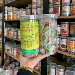 Kẹo Dừa Non Lá Dứa Thơm Ngon 300g - Hũ Pet - KDNLDHP300G