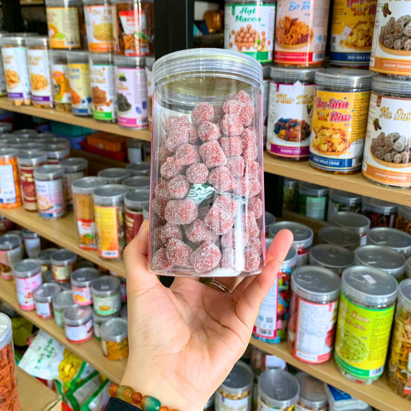 Kẹo Hương Dâu Tây 500g - Hộp Pet 5 Kẹo Hương Dâu Tây 500g - Hộp Pet