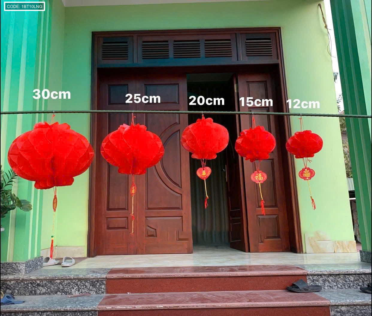 1 Bịt 10 LỒNG ĐÈN GIẤY ( F30 / 25CM ) 8 1 Bịt 10 LỒNG ĐÈN GIẤY ( F30 / 25CM )