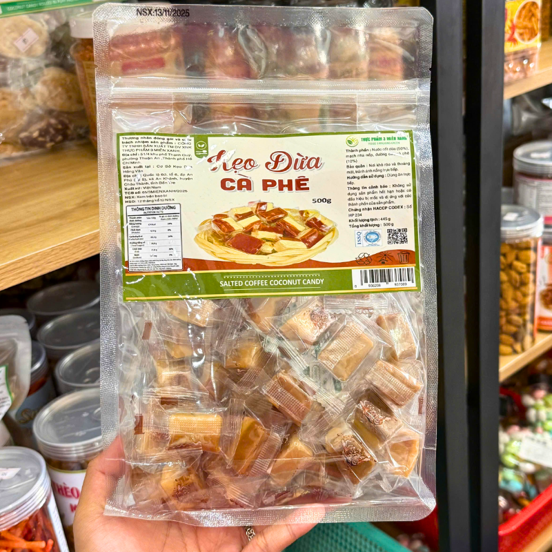 Phân phối kẹo Dừa Cà Phê Thơm Ngon 500g - Túi Zip 6 Phân phối kẹo Dừa Cà Phê Thơm Ngon 500g - Túi Zip