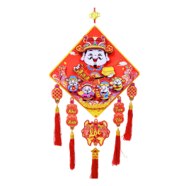 Dây reo 3d Vuông Tràn Trí Tết 40cm - DTT04