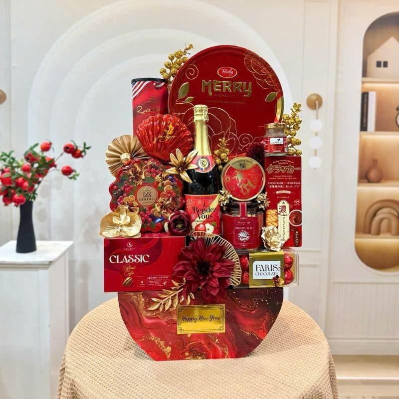 27467_69_20251127171537.png Giỏ Quà Tết Đỏ 13 Món - Quà Tặng Tết Sang Trọng - Quà Trang Trí Tết - QTTT14