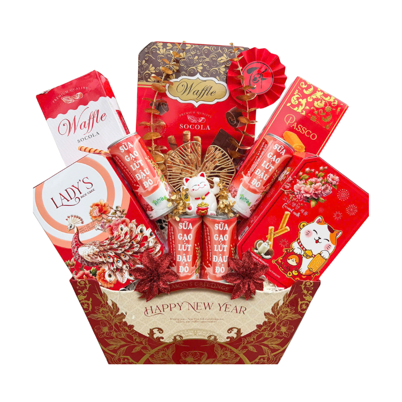 Giỏ Quà Tết Mèo Thần Tài - Quà Tặng Tết - Quà Trang Trí Tết 5 Giỏ Quà Tết Mèo Thần Tài - Quà Tặng Tết - Quà Trang Trí Tết