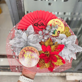 Set Tráp Trang Trí Tết - Mẹt Hoa Nhỏ Tết - STN02