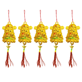 Set 5 Dây Liễn Thần Tài Vàng Treo Cây Trang Trí Tết - TLN09