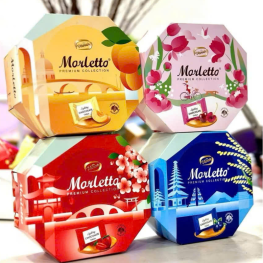 Kẹo Hộp Bát Giác Morletto Thơm Ngon Sang Trọng Trang Trí Tết - KBGM01
