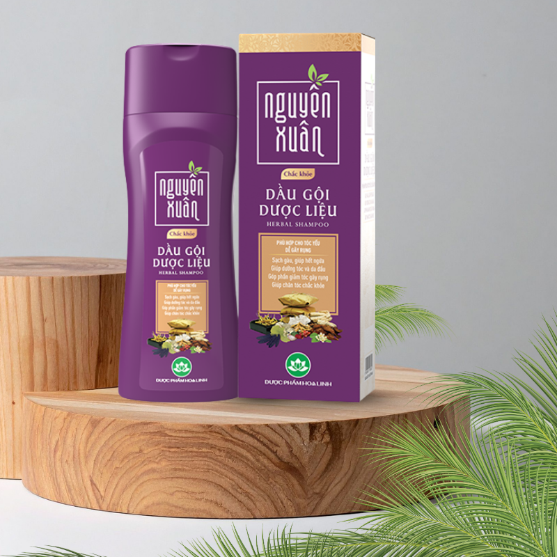 Phân phối dầu Gội Dược Liệu Nguyên Xuân Chắc Khỏe Cho Tóc Yếu 250ml - Màu Tím