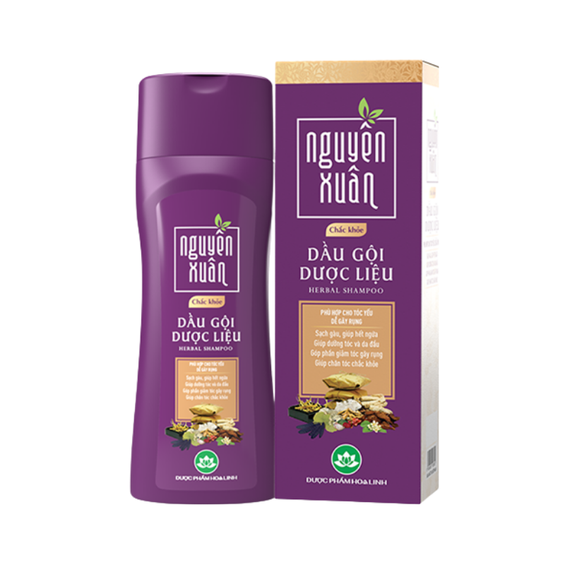 Phân phối dầu Gội Dược Liệu Nguyên Xuân Chắc Khỏe Cho Tóc Yếu 250ml - Màu Tím
