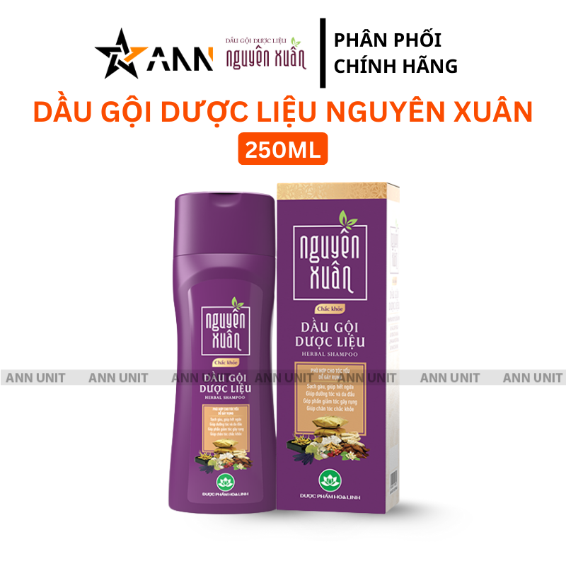 Phân phối dầu Gội Dược Liệu Nguyên Xuân Chắc Khỏe Cho Tóc Yếu 250ml - Màu Tím
