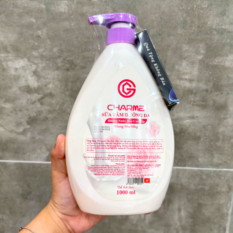 27720_16_20251222100321.png Sữa Tắm Charme Hương Hoa Hồng - Sữa Tắm Hương Nước Hoa Charme 1 Lít - 8935355901714