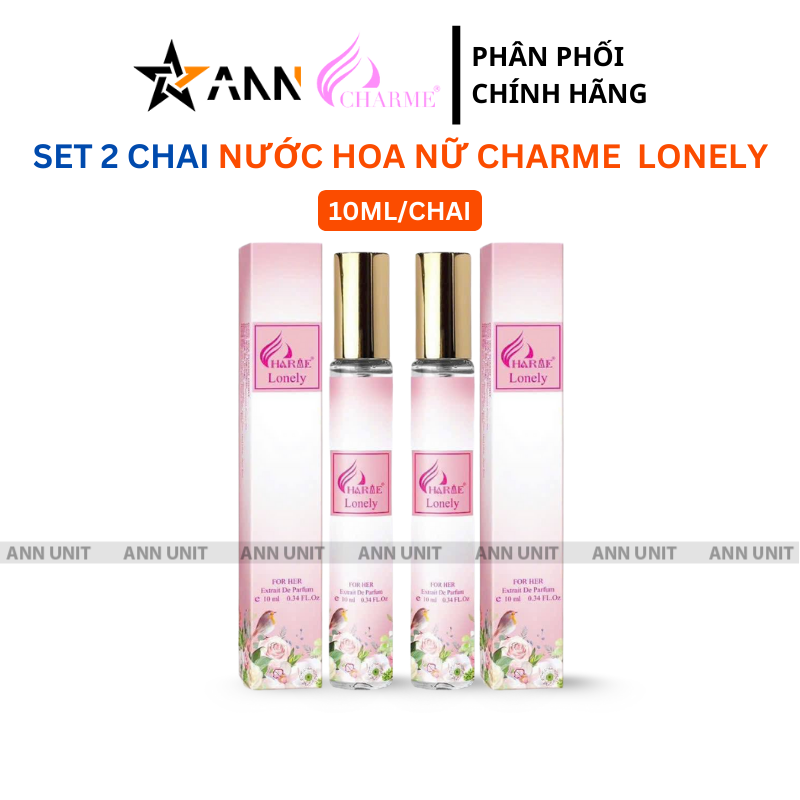 27726_35_20251223102837.png Set 2 Chai Nước Hoa Nữ Charme Lonely 10ml - Hương Thơm Nữ Tính Gợi Cảm - 8936194698520SET
