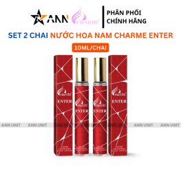 Set 2 Chai Nước Hoa Nam Charme Enter 10ml - Hương Thơm Nam Tính Cuốn Hút - 8936194698339SET
