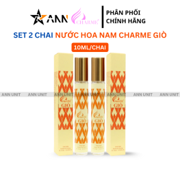 Set 2 Chai Nước Hoa Nam Charme Giò 10ml Phiên Bản Mới - Hương Thơm Hiện Đại Sang Trọng - 8936194698469SET