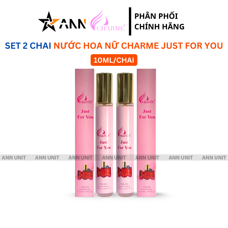 27743_98_20251223121839.png Set 2 Chai Nước Hoa Nữ Charme Just For You 10ml - Hương Thơm Ngọt Ngào Tươi Mát - 8936194698261SET