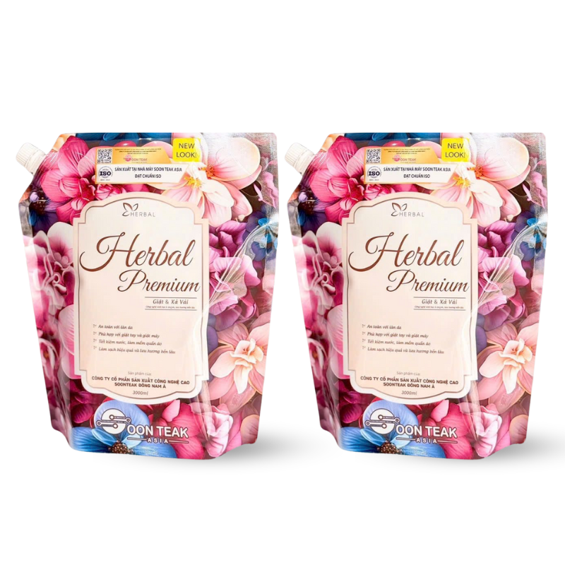 Combo 2 Túi Nước Giặt Xả Herbal Prmium Hương Nước Hoa 3L/Túi 11 Combo 2 Túi Nước Giặt Xả Herbal Prmium Hương Nước Hoa 3L/Túi