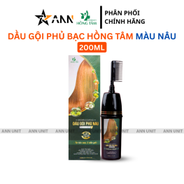 Dầu Gội Phủ Bạc Hồng Tâm Màu Nâu 200ml - 8938529135359