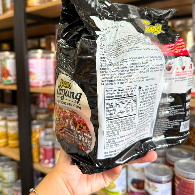 Mì Tương Đen Cay Koreno Chajang - Mì Cay Hàn Quốc 5 Gói 5 Mì Tương Đen Cay Koreno Chajang - Mì Cay Hàn Quốc 5 Gói