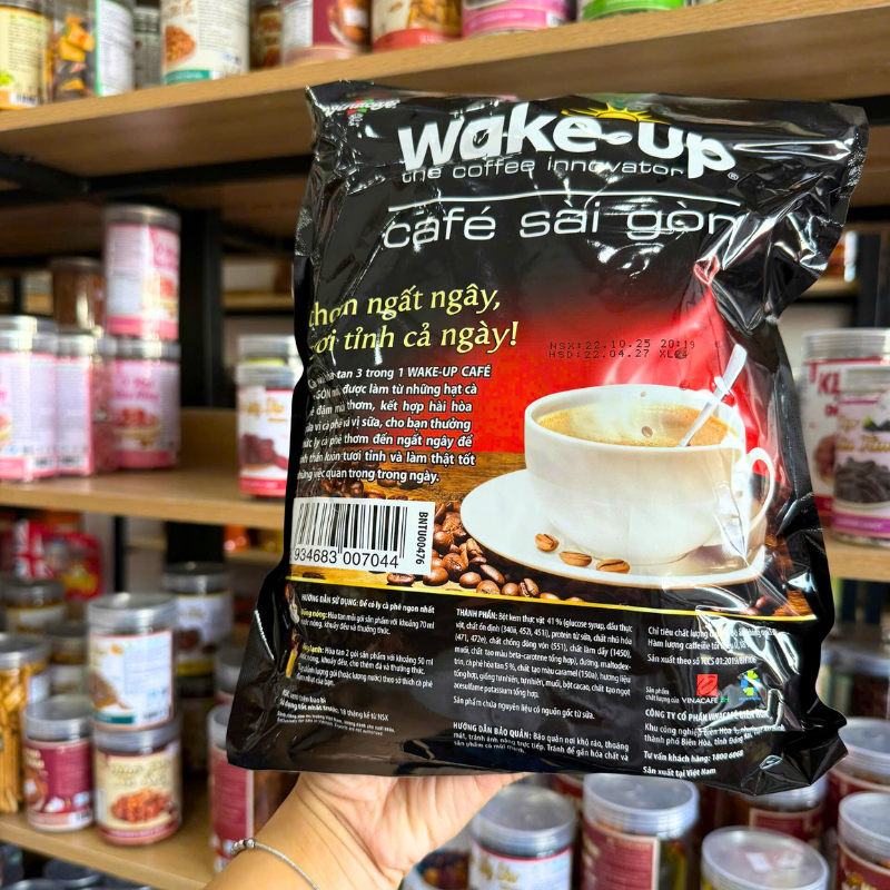 Phân phối cà Phê Wake Up - Cà Phê Sài Gòn - Cafe Sữa Đậm Vị Hòa Tan 3 Trong 1 456g (Túi 24 Gói x 19g) 5 Phân phối cà Phê Wake Up - Cà Phê Sài Gòn - Cafe Sữa Đậm Vị Hòa Tan 3 Trong 1 456g (Túi 24 Gói x 19g)