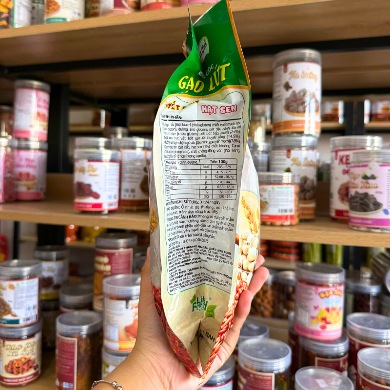 Ngũ Cốc Gạo Lứt Huyết Rồng Hạt Sen 400g - Ngũ Cốc Nutri Life's - Ngũ Cốc Dinh Dưỡng 16 Gói 5 Ngũ Cốc Gạo Lứt Huyết Rồng Hạt Sen 400g - Ngũ Cốc Nutri Life's - Ngũ Cốc Dinh Dưỡng 16 Gói