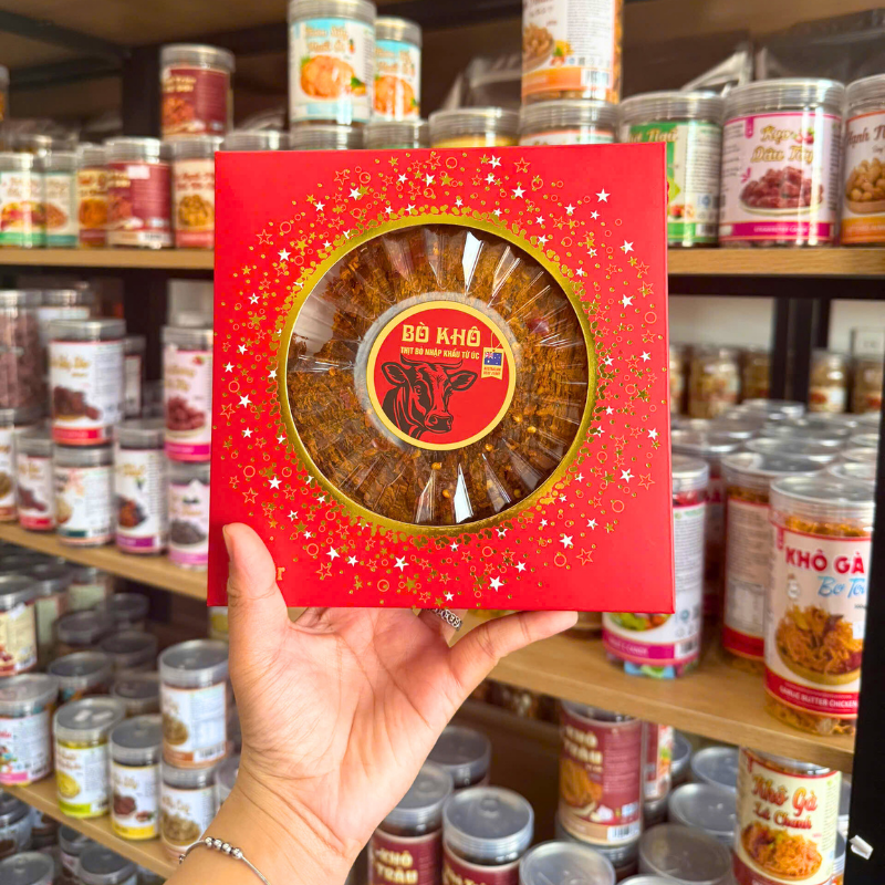 Khô Bò Miếng Nhập Khẩu Từ Úc 400g - Hộp Quà Tết 5 Khô Bò Miếng Nhập Khẩu Từ Úc 400g - Hộp Quà Tết