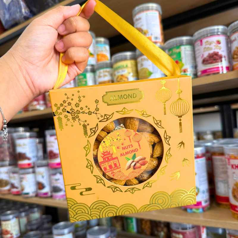 Hạnh Nhân Rang Bơ Nust Almond Thơm Ngon - Hộp Quà Tết 5 Hạnh Nhân Rang Bơ Nust Almond Thơm Ngon - Hộp Quà Tết
