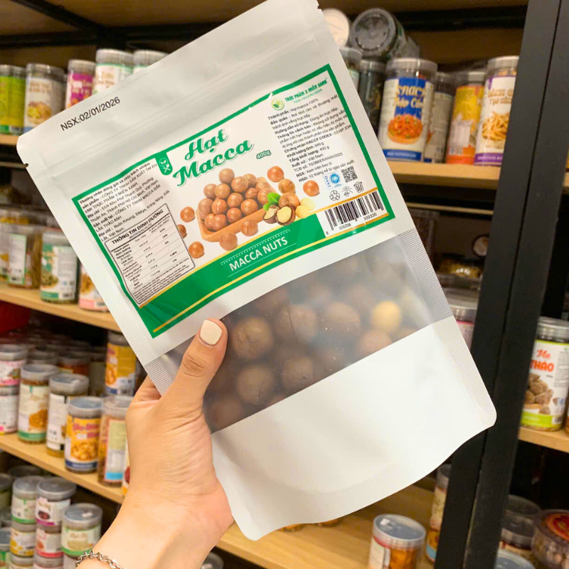 Hạt Macca 400g Túi Zip Sữa 4 Hạt Macca 400g Túi Zip Sữa