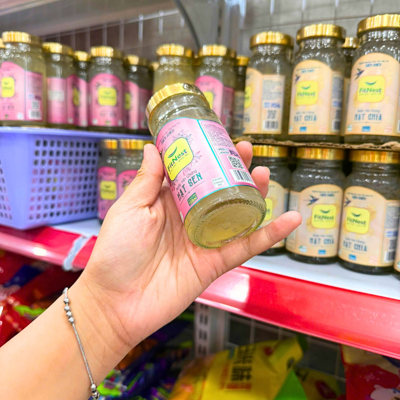 Nước Yến Chưng Hạt Sen FitNest 150ml 6 Nước Yến Chưng Hạt Sen FitNest 150ml