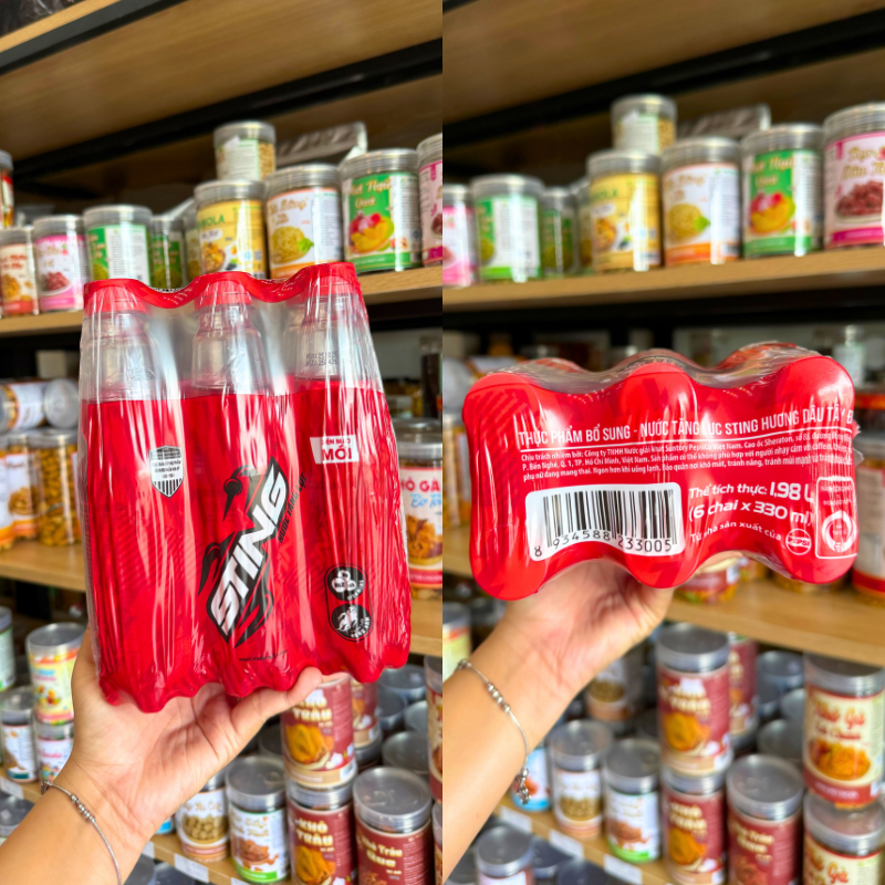 Bảng giá sỉ set 6 Chai Nước Ngọt Sting Đỏ - Nước Tăng Lục Sting Hương Dâu Tây (330ml/Chai) 6 Bảng giá sỉ set 6 Chai Nước Ngọt Sting Đỏ - Nước Tăng Lục Sting Hương Dâu Tây (330ml/Chai)