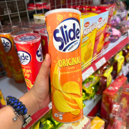 Bánh Snack Khoai Tây Lát Slide Vị Nguyên Bản - Bánh Slide Khoai Tây Màu Cam 145Gr (Hộp To) - 8934680011198